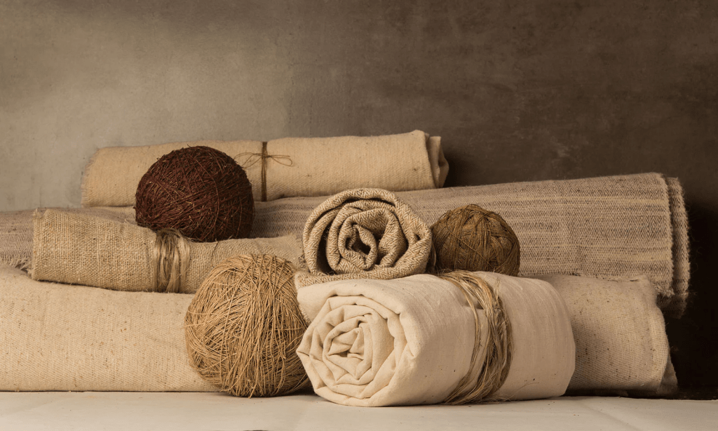 linen and hemp fabric and thread